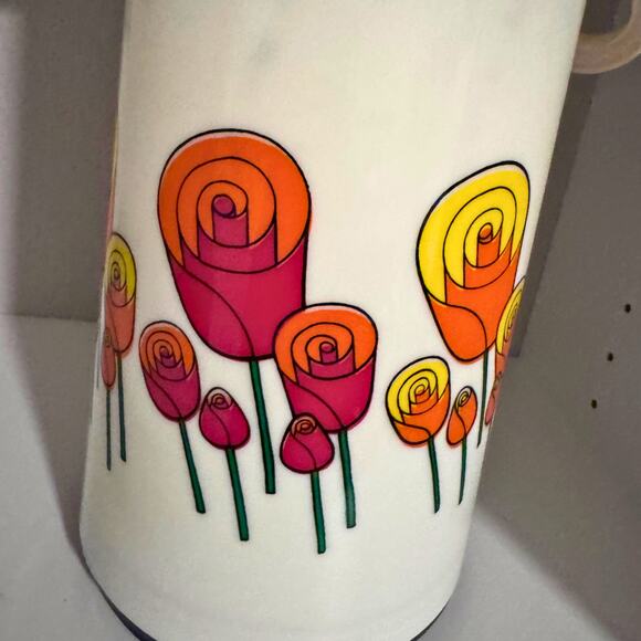 Vintage Floral Airpot Thermos Dispenser – Retro 70s - Picture 4 of 9